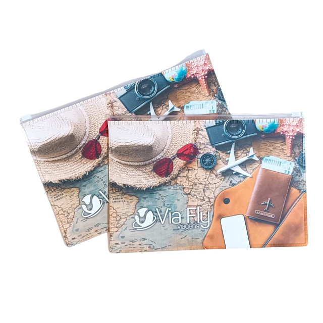 Porta voucher zip personalizado