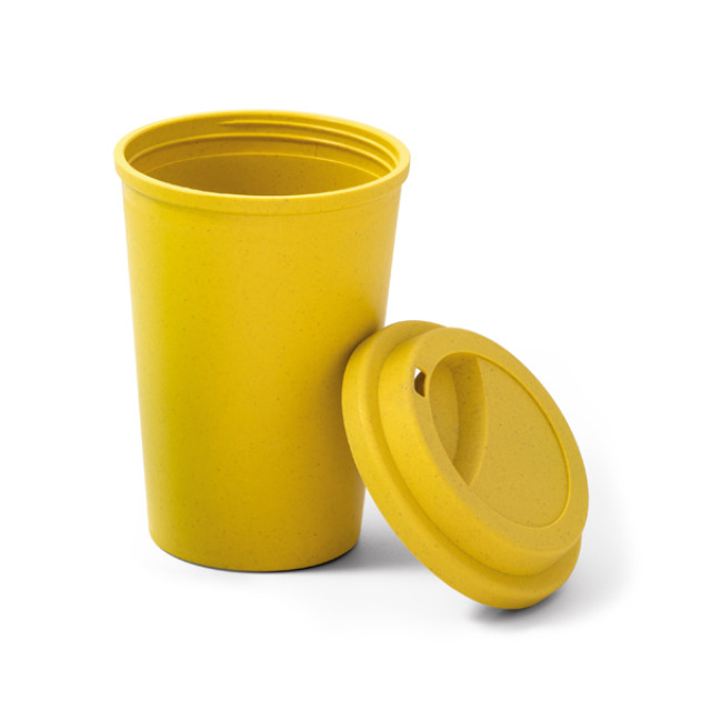 Copo viagem fibra de bambu personalizado