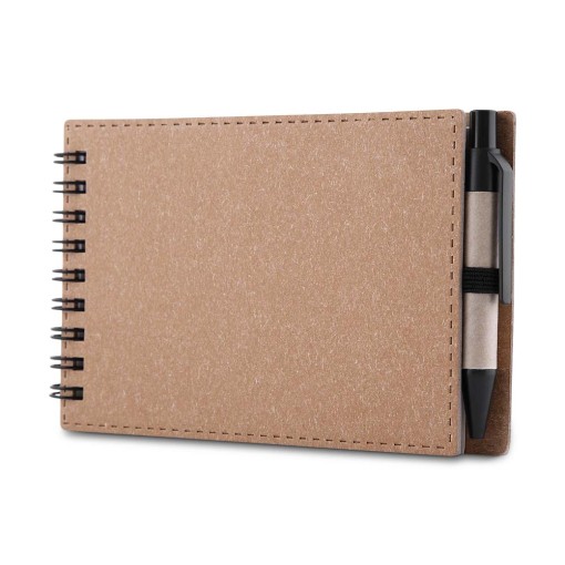 Bloco de anotações com caneta personalizado