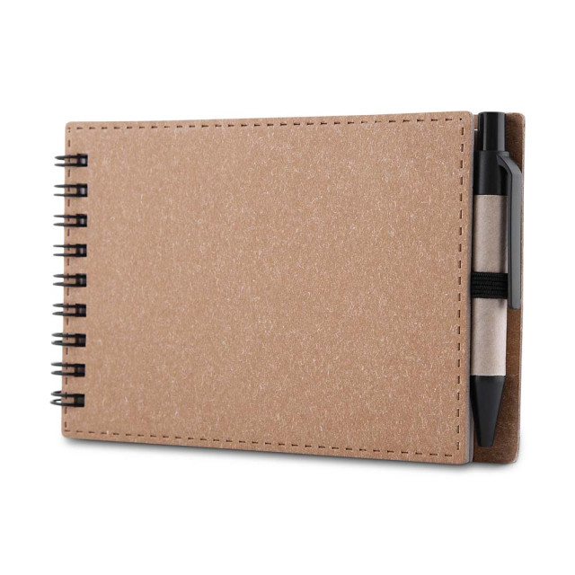 Bloco de anotações com caneta personalizado