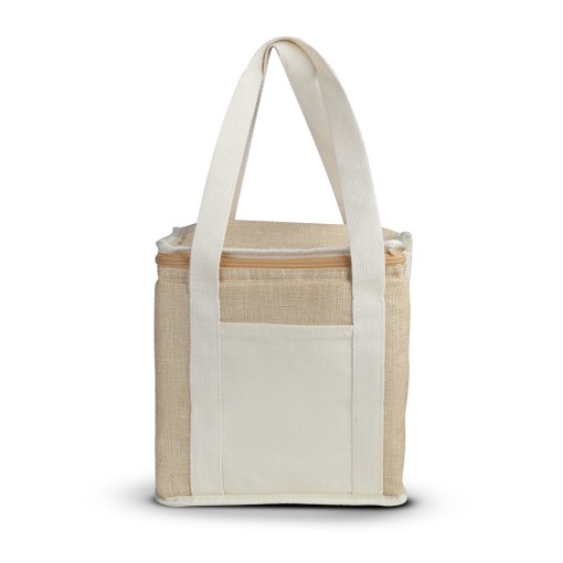 Bolsa térmica em algodão e juta personalizada