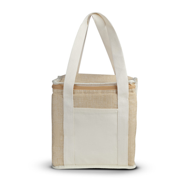 Bolsa térmica em algodão e juta personalizada