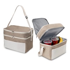 Bolsa térmica em algodão e juta personalizada