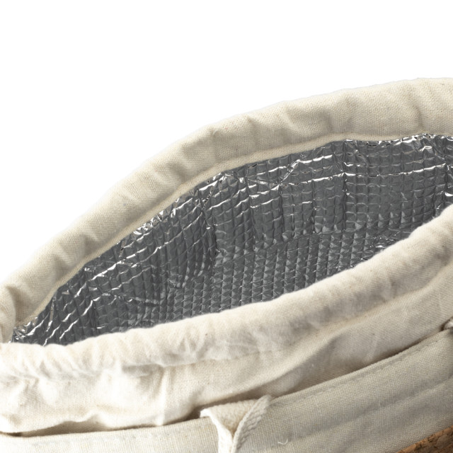 Bolsa térmica em algodão e cortiça personalizada