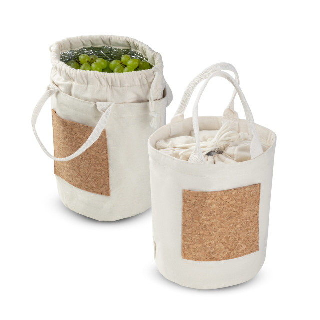 Bolsa térmica em algodão e cortiça personalizada