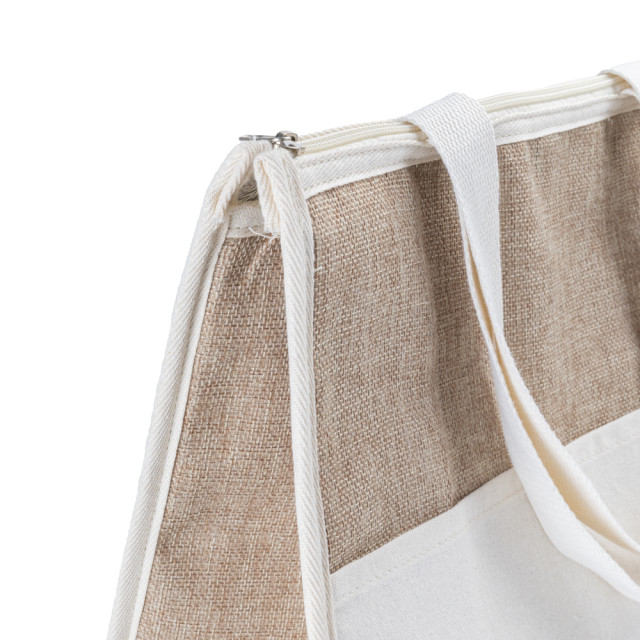 Bolsa térmica em algodão e juta personalizada