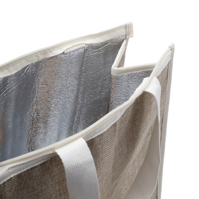 Bolsa térmica em algodão e juta personalizada