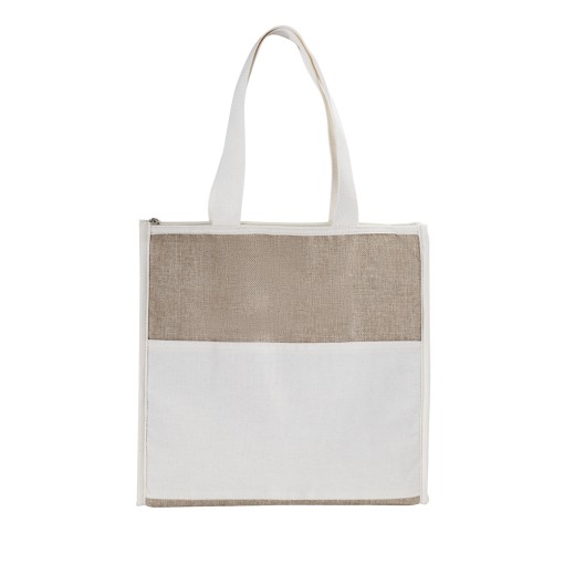 Bolsa térmica em algodão e juta personalizada