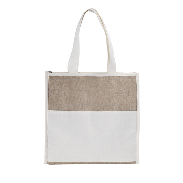 Bolsa térmica em algodão e juta personalizada