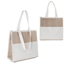 Bolsa térmica em algodão e juta personalizada