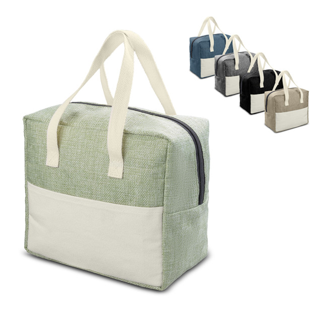 Bolsa térmica linho e lona 6,5L personalizada