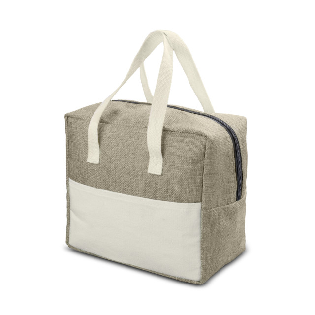 Bolsa térmica linho e lona 6,5L personalizada