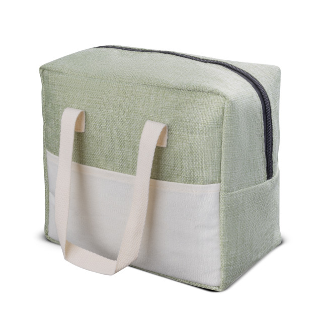 Bolsa térmica linho e lona 6,5L personalizada