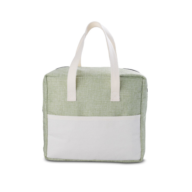 Bolsa térmica linho e lona 6,5L personalizada