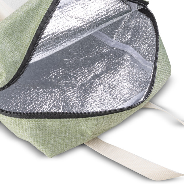 Bolsa térmica linho e lona 6,5L personalizada