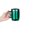 Caneca plástica 400ml interior inox personalizada