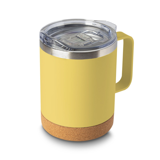 Caneca térmica aço inox/cortiça 350ml personalizada