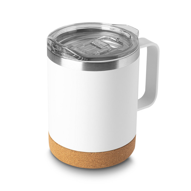 Caneca térmica aço inox/cortiça 350ml personalizada