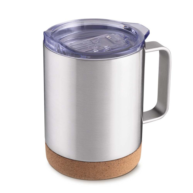 Caneca térmica aço inox/cortiça 350ml personalizada