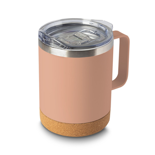 Caneca térmica aço inox/cortiça 350ml personalizada