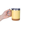 Caneca térmica aço inox/cortiça 350ml personalizada