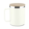 Caneca térmica 400ml tampa bambu personalizada