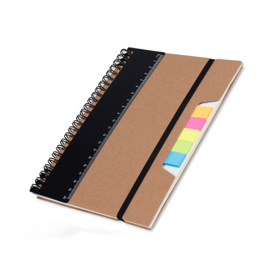Caderno de anotações com régua Caderno de anotações com régua