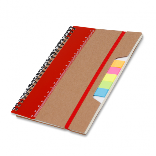 Caderno de anotações com régua Caderno de anotações com régua