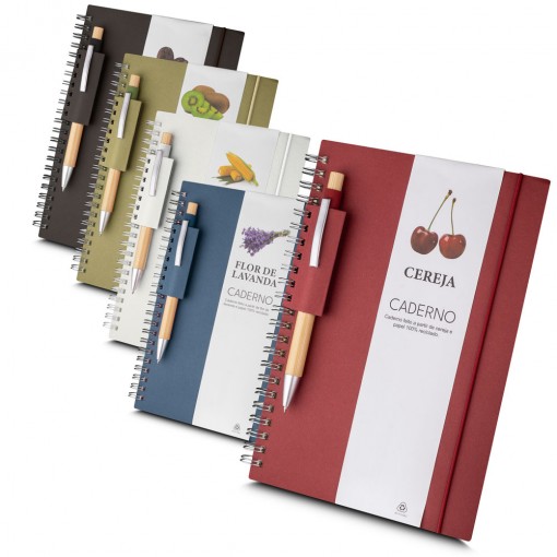 Caderno reciclado 21x15cm personalizado Caderno reciclado 21x15cm personalizado