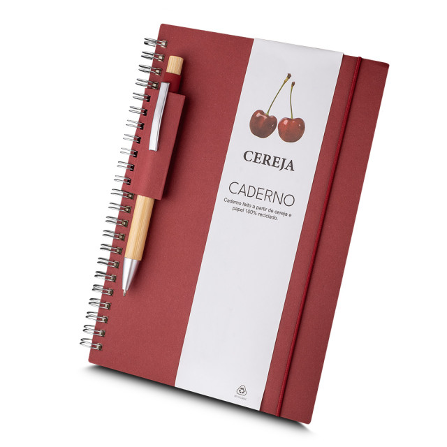 Caderno reciclado 21x15cm personalizado