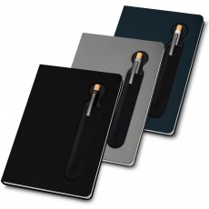 Caderno capa dura em material reciclável personalizado
