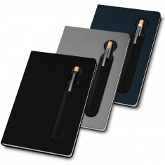 Caderno capa dura em material reciclável personalizado