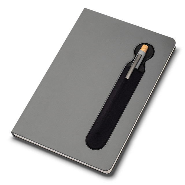 Caderno capa dura em material reciclável personalizado