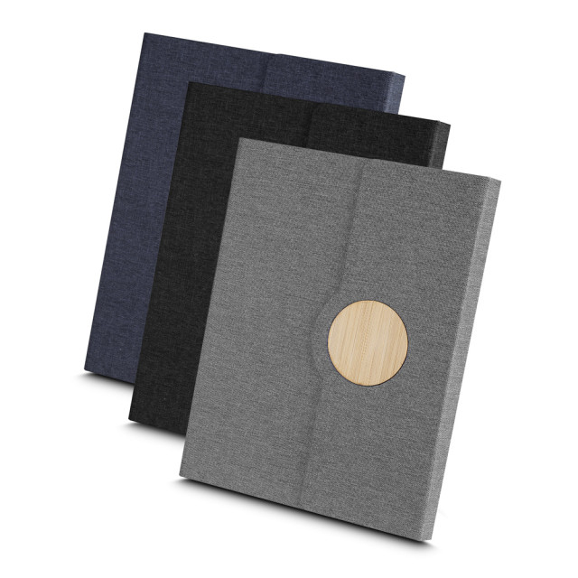 Caderno Rpet detalhe em bambu personalizado