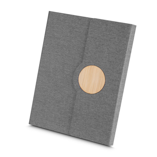 Caderno Rpet detalhe em bambu personalizado