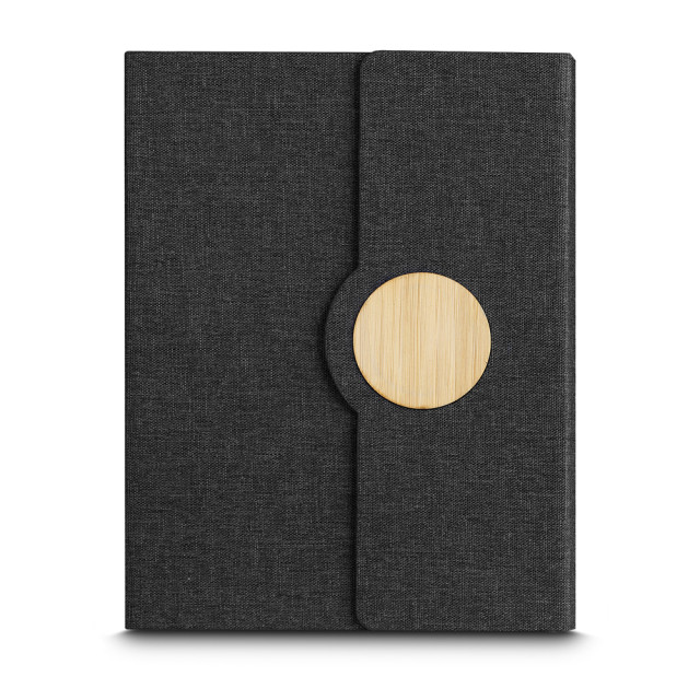 Caderno Rpet detalhe em bambu personalizado