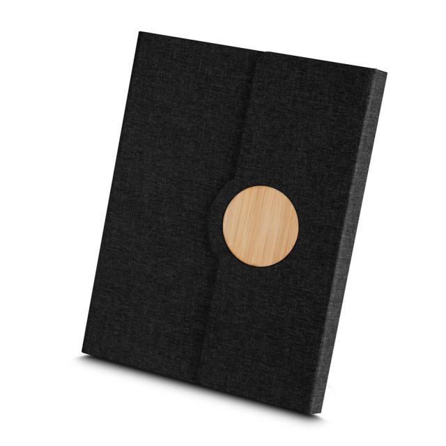 Caderno Rpet detalhe em bambu personalizado