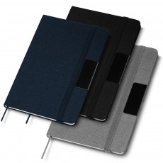 Caderno capa dura placa metal personalizado