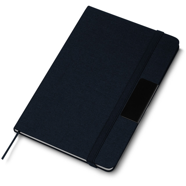 Caderno capa dura placa metal personalizado