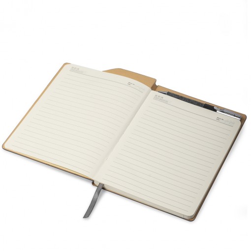 Caderno capa dura em material reciclável personalizado Caderno capa dura em material reciclável personalizado