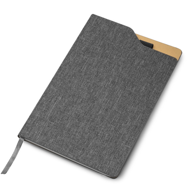 Caderno capa dura em material reciclável personalizado