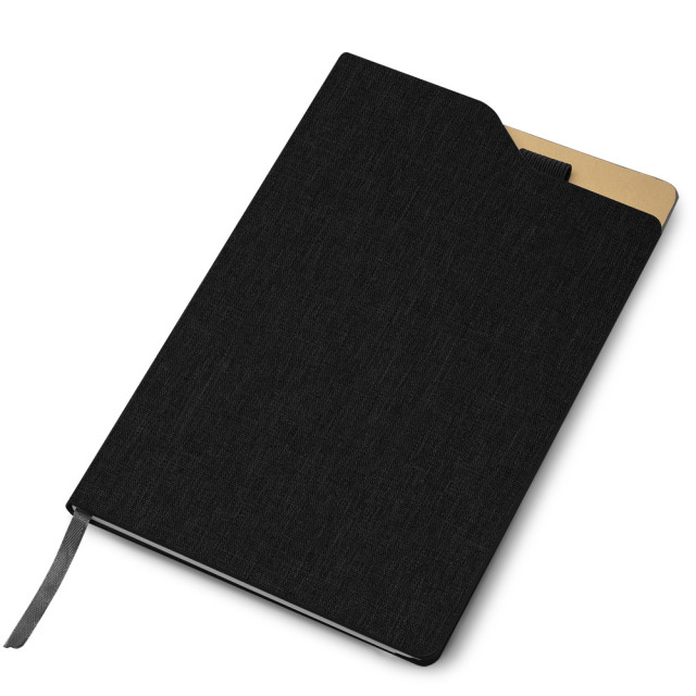 Caderno capa dura em material reciclável personalizado