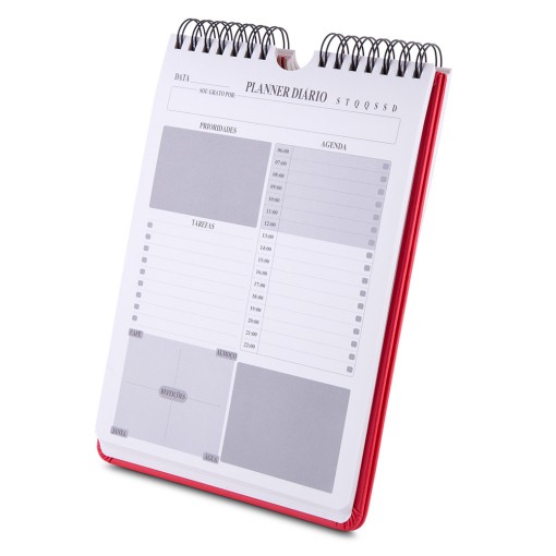 Caderno planner capa pu personalizado