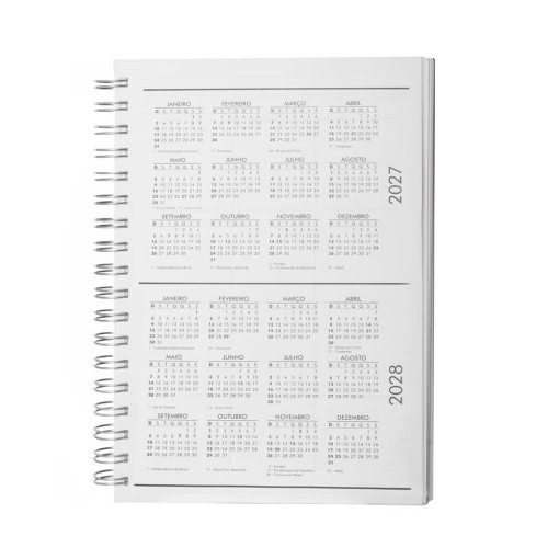 Caderno planner em pu personalizado