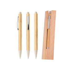 Caneta bambu/plástico/metal personalizada