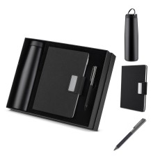 Kit executivo caderno, garrafa e caneta personalizado