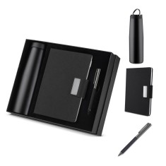 Kit executivo caderno, garrafa e caneta personalizado