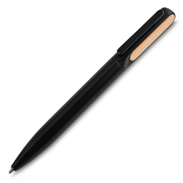 Caneta metal/bambu personalizada