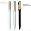 Caneta metal/bambu personalizada