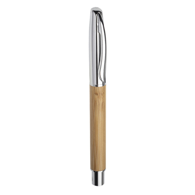 Caneta roller bambu/metal personalizada
